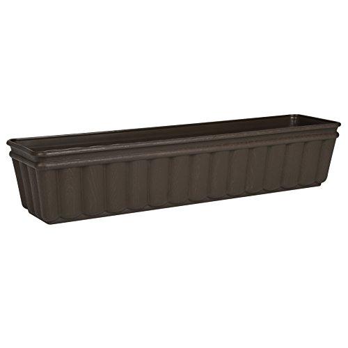 Jardinière EMSA BALCONE marron 75 cm - imitation bois, indéformable et résistante aux intempéries_0