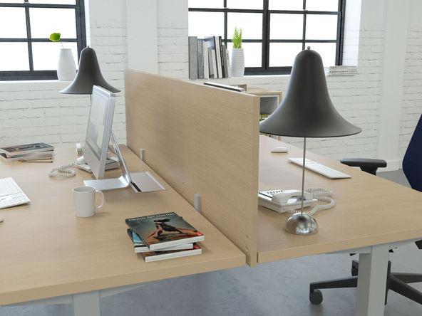 Panneau frontal mélaminé pour bureaux partagés_0
