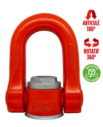Anneau de levage à double articulation DSS femelle - rotation 360° - charge utile 4,5 à 21 tonnes_0