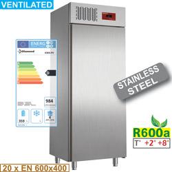 Armoire frigorifique en inox avec 20 niveaux en 600x400 ventilé - 500 litres - K50X-PV_0