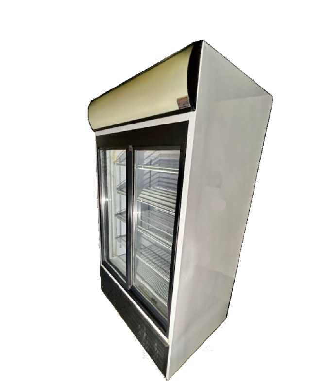 Armoire vitrée 2 portes d'occasion - 686L - Néon 120mm - Compresseur neuf - 1101x770x1980mm_0