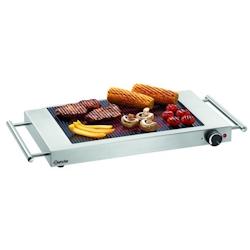 Bartscher Plaque inox grill vitrocéramique 1 zone rainurée, à poser, 1200 W, 220 V - MONO - 104902_0