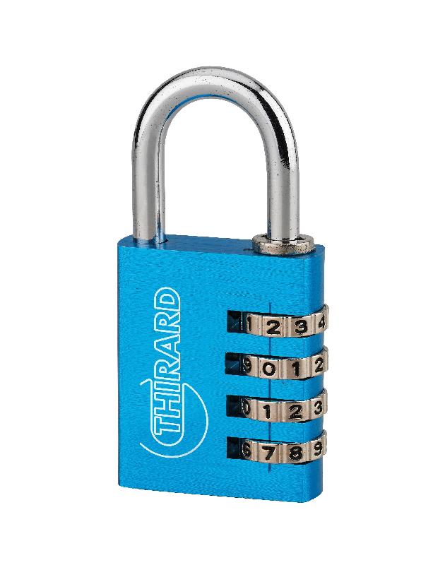 CADENAS À CLÉ TYPE 1 ALUMINIUM CODE 40 MM BLEU_0