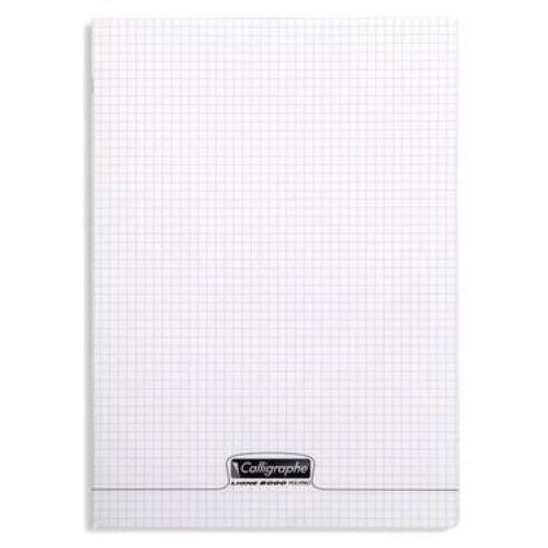 Calligraphe Lot de 3 Cahier Ligne 8000 17x22, 192p./96 feuilles 90 g/m² piquées, couv. PP incolore, quadrillé 5x5 - 3210330183411_0