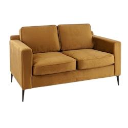 Canapé Arthur Gold - 83 x 84 x 140 cm - Velours non feu - France Mobilier CHR - Jaune_0