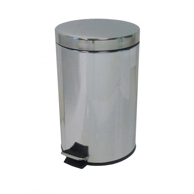 Collecteur à pédale 12l inox miroir_0