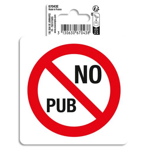 Exacompta panneau pvc adhésif antidérapant no pub 10 cm 67043e_0