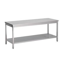 Gastronoble Gastro M Table de travail 700x600x850mm avec fond en inox - 5050984692529_0