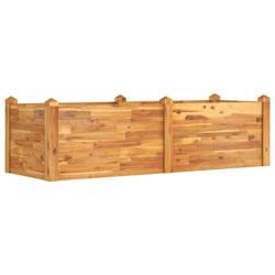 Helloshop26 - Jardinière bac lit surélevé plantes fleurs terrasse jardin de jardin 160 x 60 x 44 cm bois massif d'acacia marron 02_0039381 - 300021_0