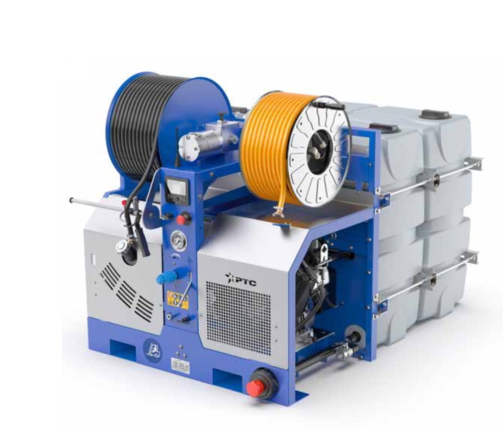 Unité d'hydrocurage intégrée compacte , max 80m de tuyau haute pression pour montage dans de petits utilitaires - salmon_0