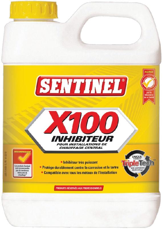 Inhibiteur x100 pour chaudière bidon 1l - SENTINEL - x100l-12x1l-expb - 482903_0