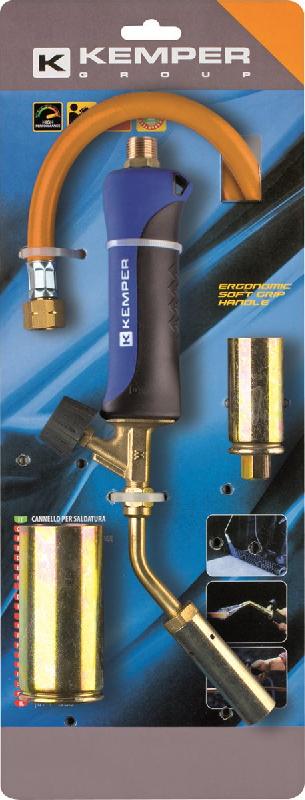 KEMPER - Kit chalumeau réglable 05639 - Température 1900°C, 3 buses et tuyau 1,5m_0