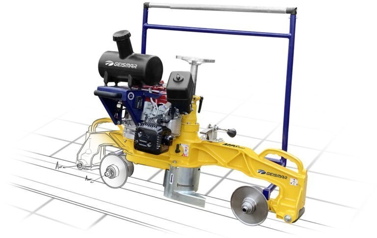 Meuleuse de profils de rail Metal Hornet MP12-200 - Précision 90° et 180° - Moteur 4 temps Honda GX200_0