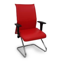 Piqueras y Crespo Sillón Albacete confidente patín similpiel rojo brazos regulables - rouge multi-matériau 208PACRSP350B24_0