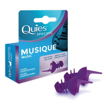 Protection auditive musique réutilisable et ergonomique - Quies Specific avec atténuation de 18 dB_0