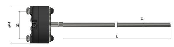 Sonde à résistance chemisée (RTD) interchangeable avec transmetteur - PM62 - Pt100/Pt500/Pt1000 - Classe A/B - Montage 2/3/4 fils_0