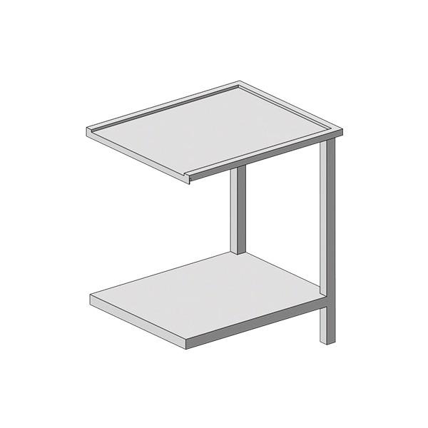 Table d'entrée ou sortie tout inox - robuste, ergonomique et adaptée aux laveries de restaurants, cafés et hôtels_0