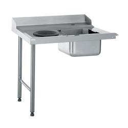 Tournus Equipement Table standard d'entrée MAL avec plage et dosseret raccordable à droite Tournus - 507501 - inox 507501_0