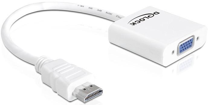 Adaptateur DeLOCK HDMI-A mâle vers VGA femelle - Blanc - Résolution maximale 1920x1080 pixels_0