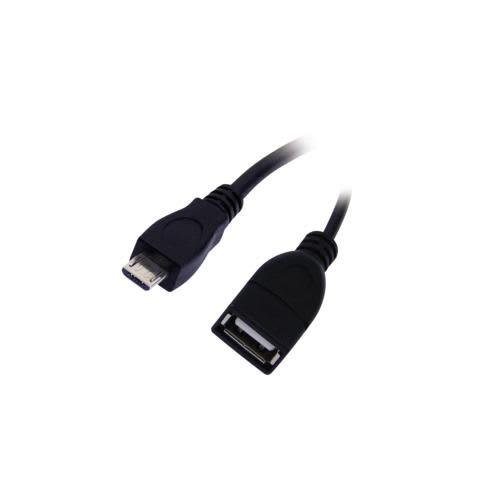 Apm adaptateur micro-usb / usb-a, usb 2.0 otg, mâle / femelle, noir, 12cm_0