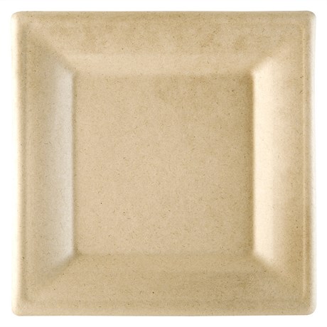 ASSIETTE CARRÉE BIONIC 26.2X26.2 CM CELLULOSE NATUREL (VENDU PAR 500)