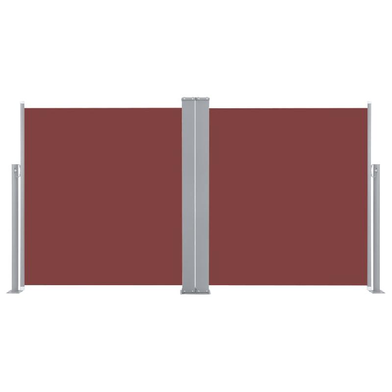 AUVENT PARAVENT STORE BRISE-VUE LATÉRAL RÉTRACTABLE DE PATIO JARDIN TERRASSE BALCON PROTECTION VISUELLE ÉCRAN 120 X 600 CM MARRON 02_0007406_0