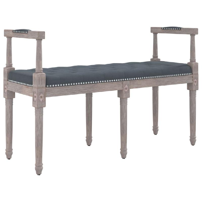 BANC BANQUETTE 110 X 40 X 70 CM VELOURS GRIS FONCÉ 02_0010465_0