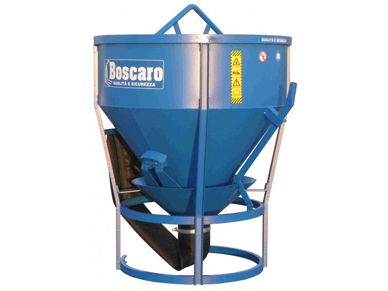 Benne à béton droite avec entonnoir - 500 litres - hauteur 1400 mm - charge utile 1100 kg_0