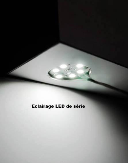 Borne d'accueil lumineuse Zen - MDD - gris satin, Avec tiroir_1