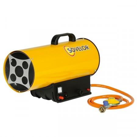 Canon à air chaud mobile au gaz - Allumage manuel - Puissance jusqu'à 49 kW - Portable avec batterie intégrée_0