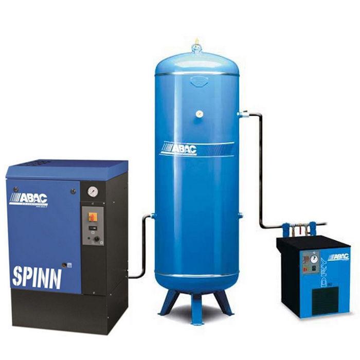 Compresseur rotatif à vis 10 CV - 500L vertical avec sécheur d'air DRY 60 ABAC - 13 bar - Réf. 11573364_0