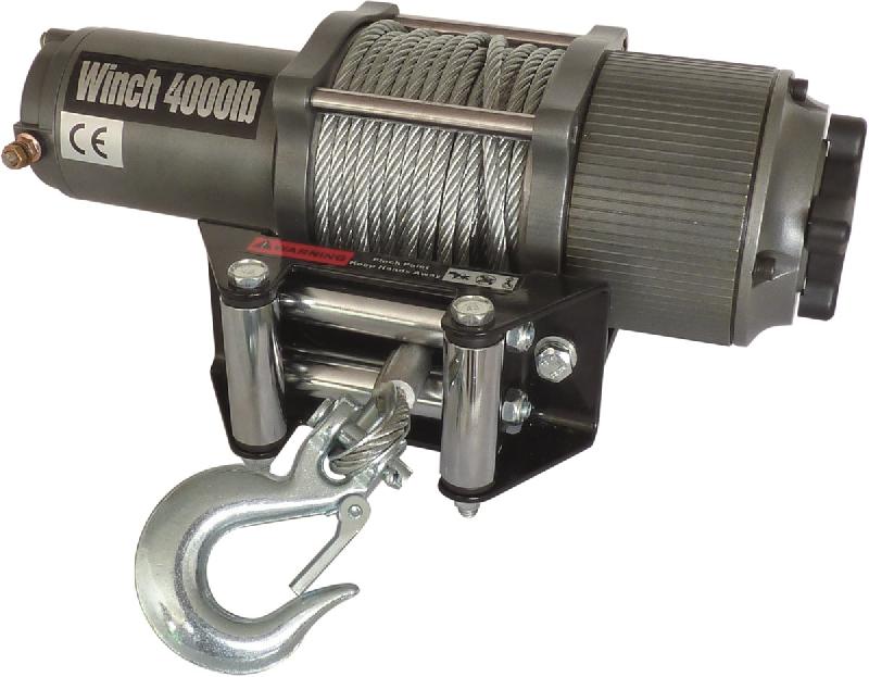 DRAKKAR-EQUIPEMENT - Treuil de traction électrique 12V 1800kg charge roulante - Moteur 12V, câble 13,5m, commande à distance_0
