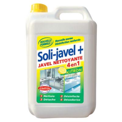 Javel nettoyante désinfectante 4 en 1 Solipro Soli-javel+ citron 5 L_0
