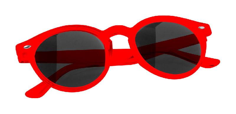 Lunettes de soleil en plastique - Protection UV400 - Couleur rouge - 24g_0