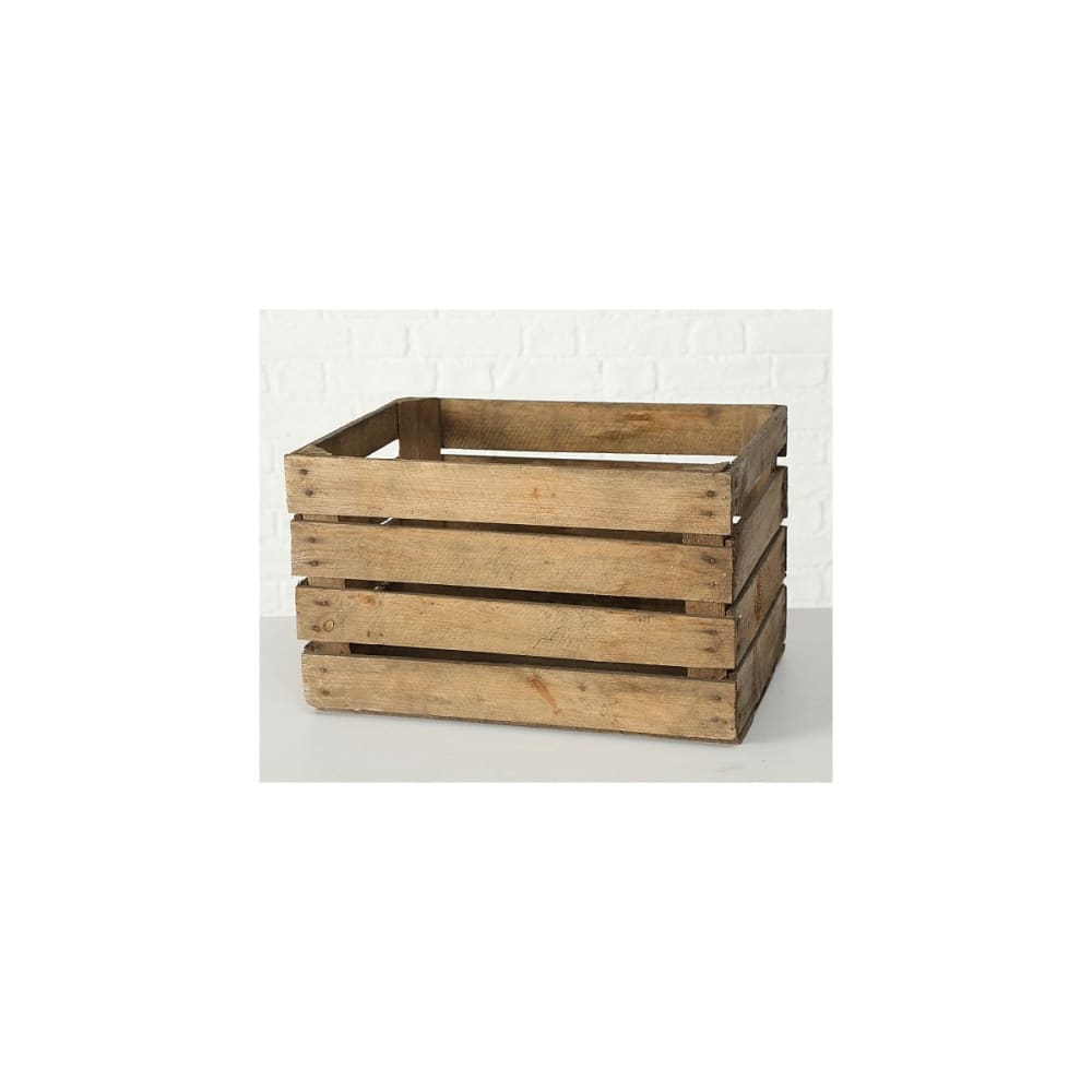 M20053302 - Caisse en bois style caisse à fruits Wadiga - H30 x L50 x PR40 - Marron - Bois_0
