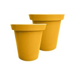 PLAST'UP ROTOMOULAGE Pot de fleurs rond xxl delight 200l - lot de 2 - JAUNE - jaune 0637962080322_0