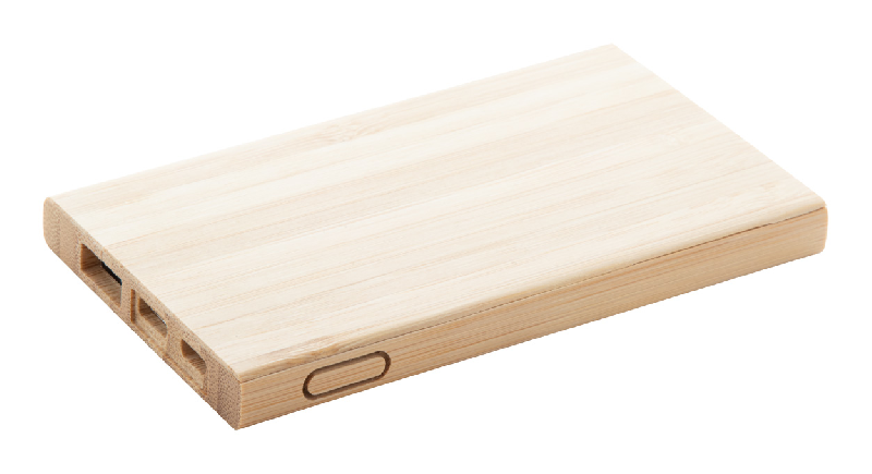 Power bank en bambou - 4000 mAh - Ports micro USB et USB-C_0