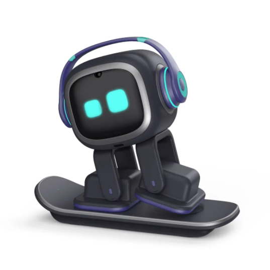 ROBOT DE COMPAGNIE EMO LIVING.AI ASSISTANT À LA PERSONNE (ANGLAIS) - ROBOT EMO + SKATEBOARD DE RECHARGEMENT PAR INDUCTION_0