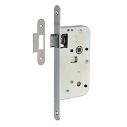 Serrure encastrable pour porte intérieure, axe 50mm, bouts ronds, zingué - THIRARD - gris 3150260112009_0