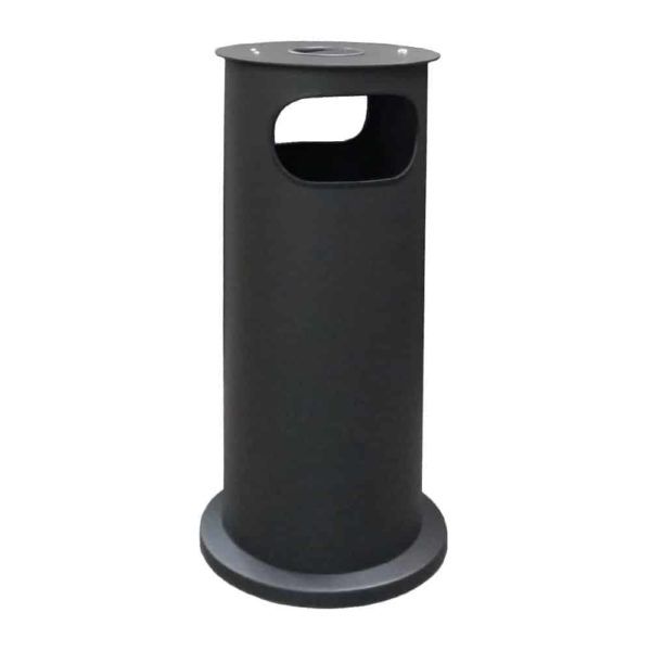 Sku: AC026 Alghero - Poubelle de ville avec cendrier - Cylindrique, tôle galvanisée, 440x400x1032_0