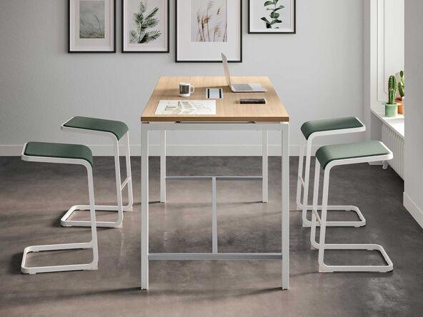 Table haute bois blanc pas cher en bois_0