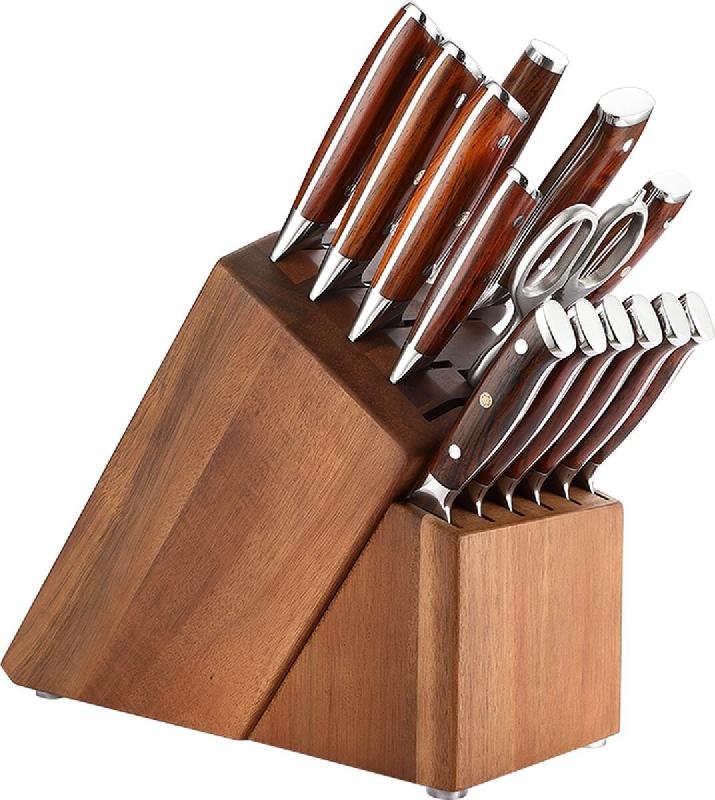 XinZuo - Set de couteaux Damas 15 pièces - Série B13R Yu - multicolore multi-matériau B13R-H15_0