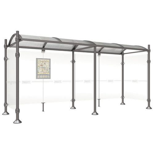 ABRI BUS PROVINCE 5 M 2 BARDAGES LAT. INOX GRIS PROCITY - PROCITY