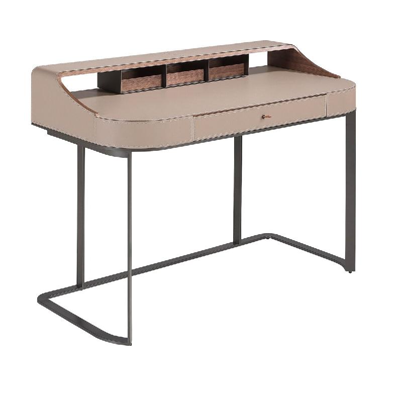 AC ANGEL CERDA Angel Cerdá Bureau en similicuir, noyer et acier gris 3279C 120 x 60 x 86 - marron Bois manufacturé 8435631040873_0
