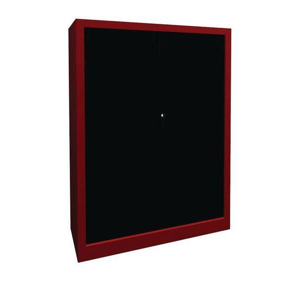 ARMOIRE À RIDEAUX LARGEUR 100 HAUTEUR 135 CM ROUGE-NOIR - MANUTAN COLLECTIVITÉS