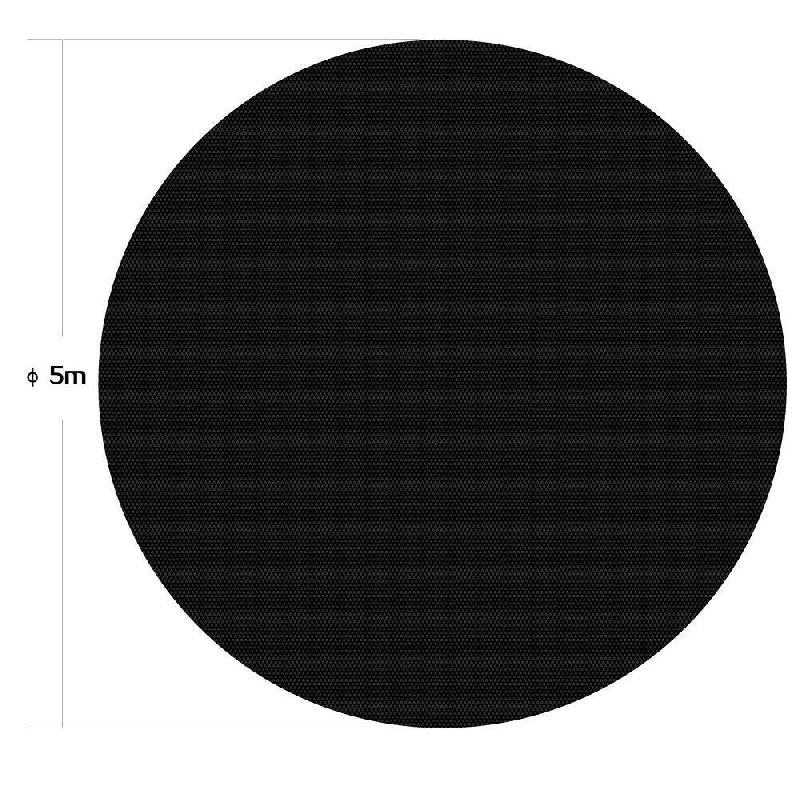 BÂCHE À BULLES RONDE 5 M COUVERTURE DE PISCINE SOLAIRE CHAUFFAGE DE BASSIN NOIR 16_0000312_0