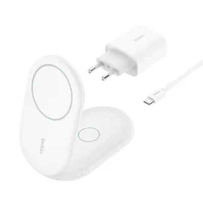 Belkin BoostCharge Casques, Smartphone Blanc USB Recharge sans fil Charge rapide Intérieure_0