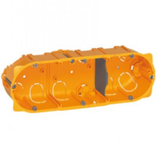 BOÎTE D'ENCASTREMENT EN CLOISON SÈCHE - 3 POSTE - 40 MM - BATIBOX LEGRAND