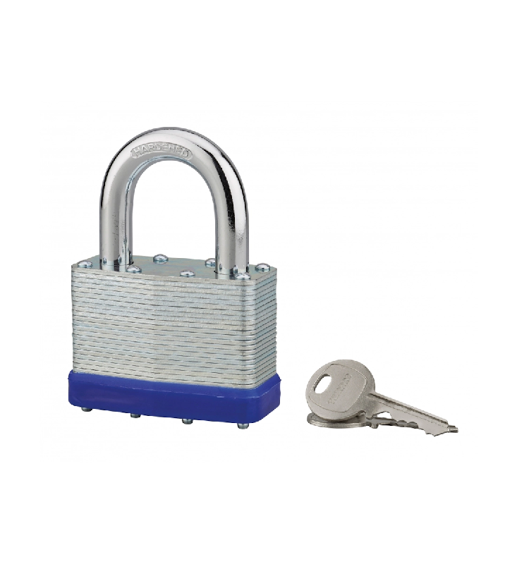 Cadenas à clé Slice, acier, intérieur, anse acier, 65mm, 2 clés - THIRARD - gris 3150262900475_0