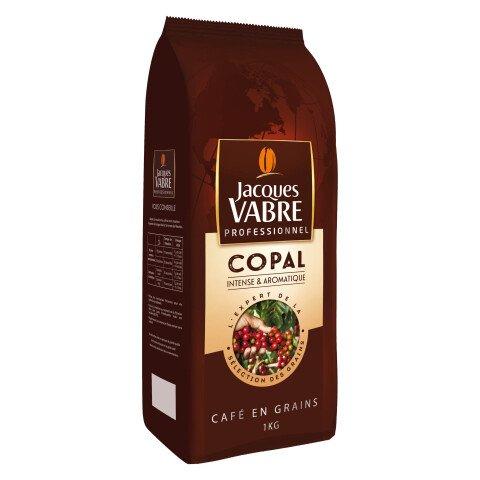 CAFÉ EN GRAINS JACQUES VABRE COPAL ARABICA ET ROBUSTA - PAQUET DE 1 KG